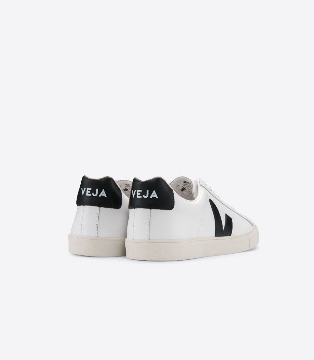 Veja Sneakers Mens - Esplar Leather - White/Black - 9604WRLKJ